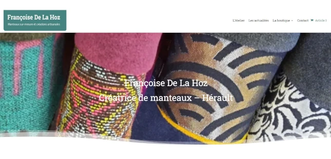 Bannière du site Françoise De La Hoz Création de Manteaux